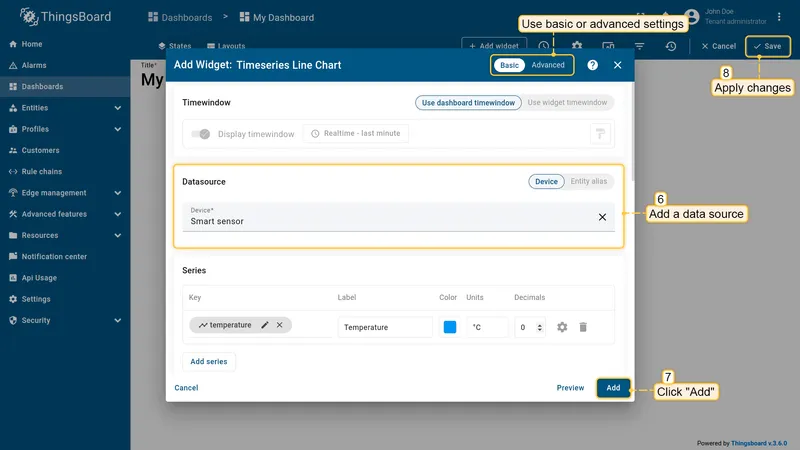 Configure datasource