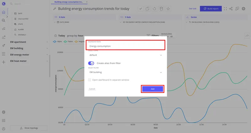 Set dashboard name