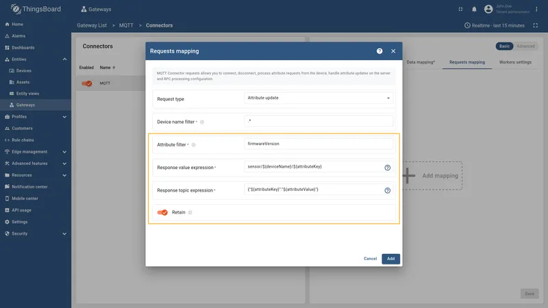 Configure attribute filter and response expressions