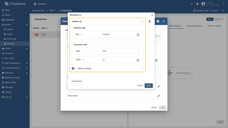 Add rawData attribute using slices