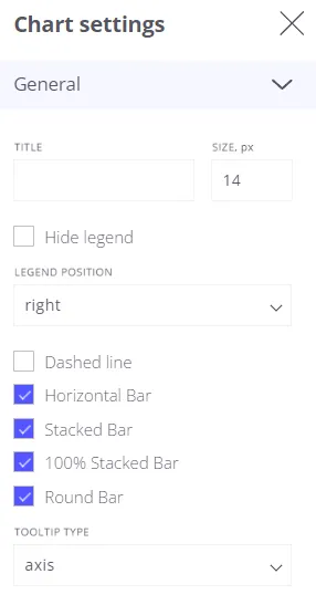 View Settings panel showing stack mode options