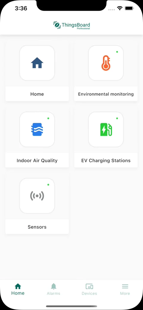 Home screen with flexible navigation