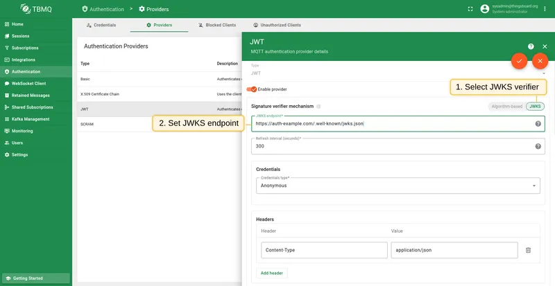 Configure JWKS endpoint URL