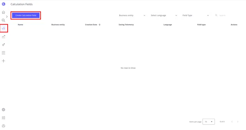 Open Calculated Fields and click Create