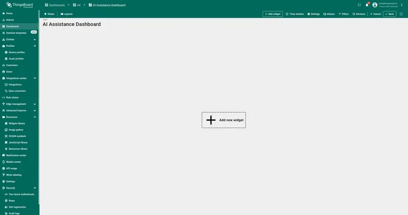 Create a new dashboard