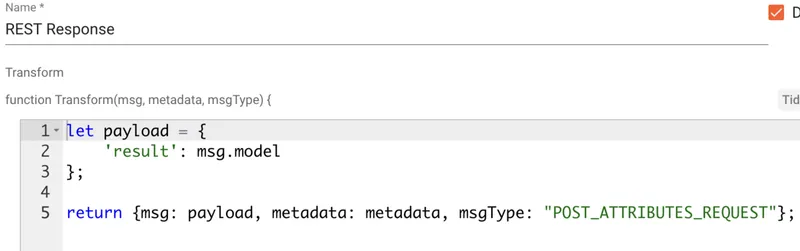 Blue rule node configuration