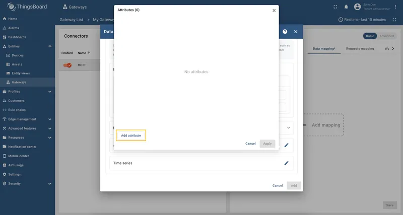 Click Add attribute button