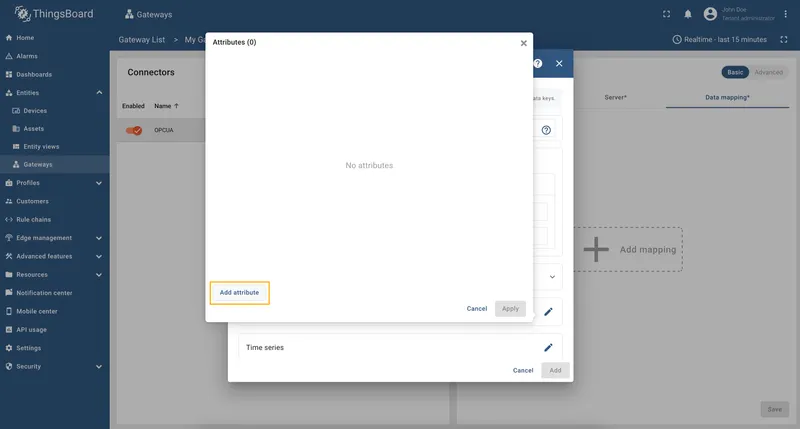 Click Add attribute button