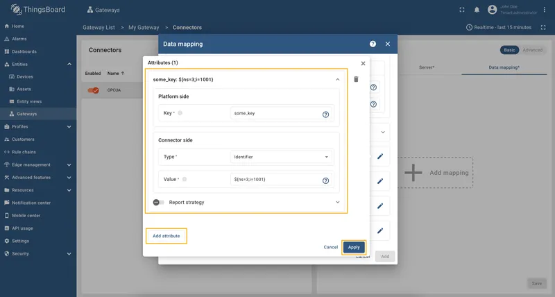 Click on Add attribute button and fill the fields
