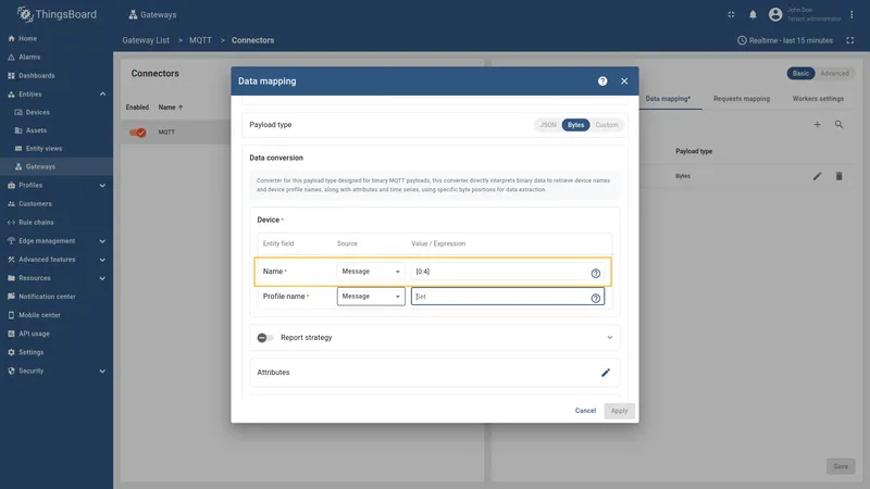 Configure Device Name using slices