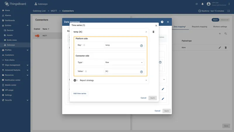 Add time series and save changes