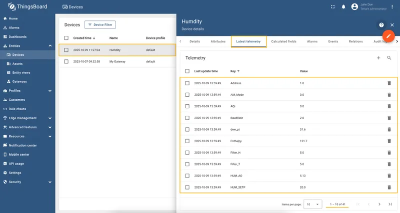 Device objects overview
