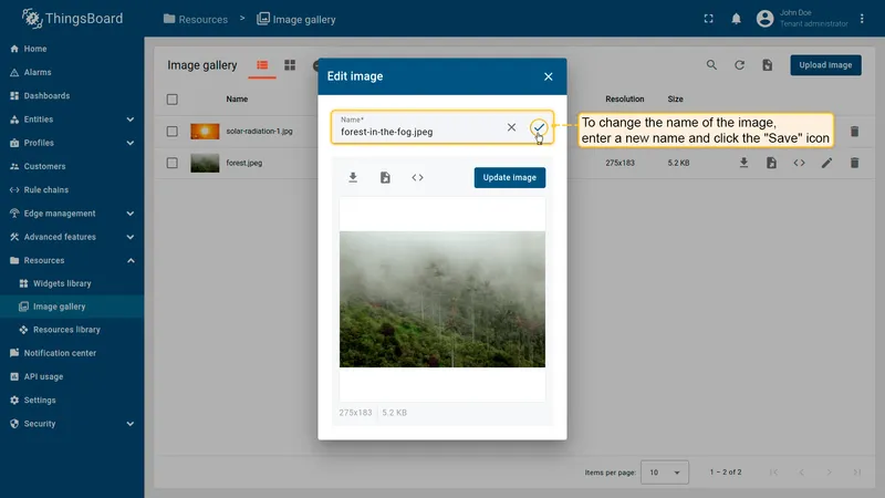 Enter new image name