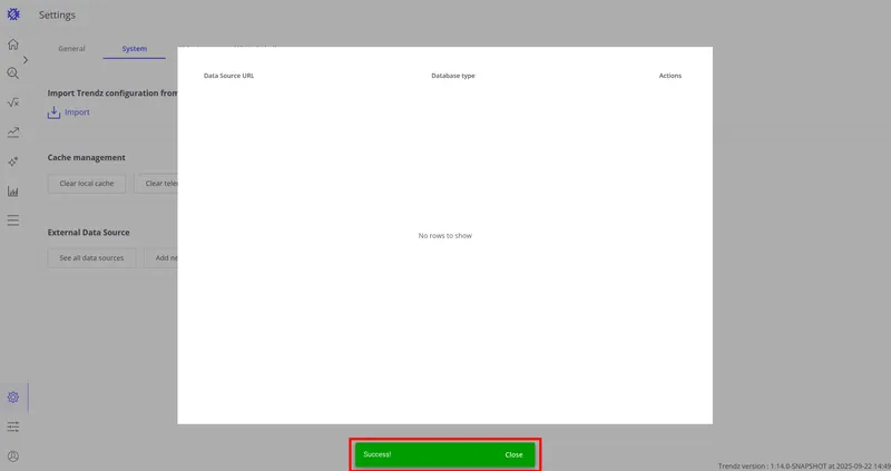 Datasource deleted successfully