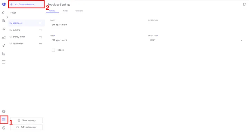 Go to Business Entities and click Add Business Entity