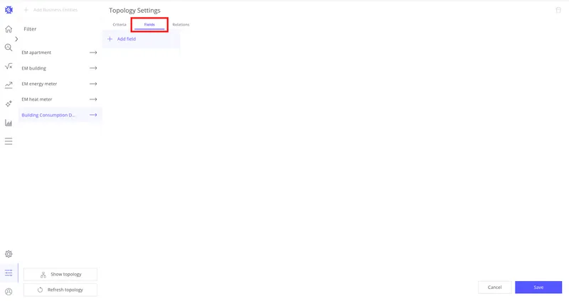 Go to Fields tab and click Add field