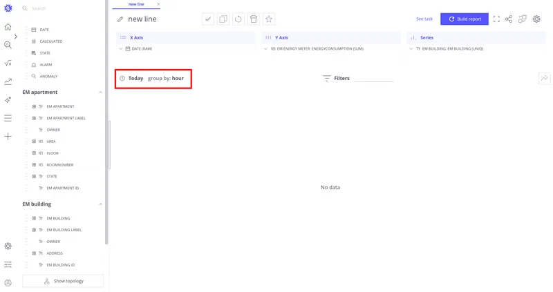 Set date picker and group by
