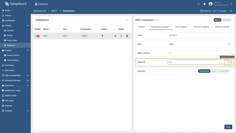 Generate Client ID from UI