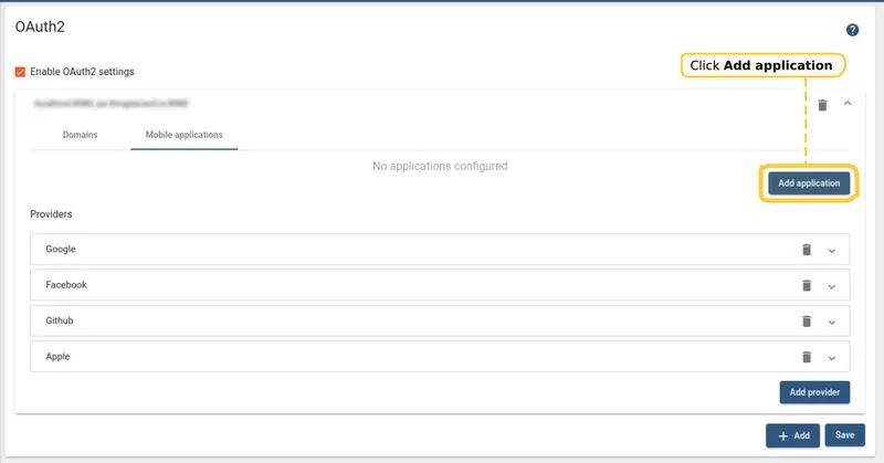 Mobile applications tab