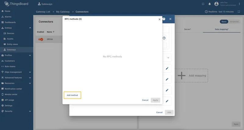 Click on Add method