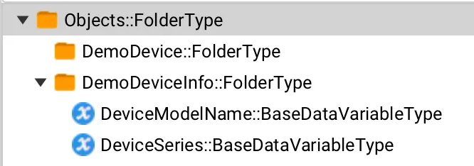 OPC-UA server structure overview
