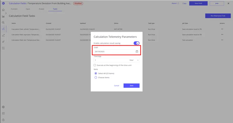 Set the start date