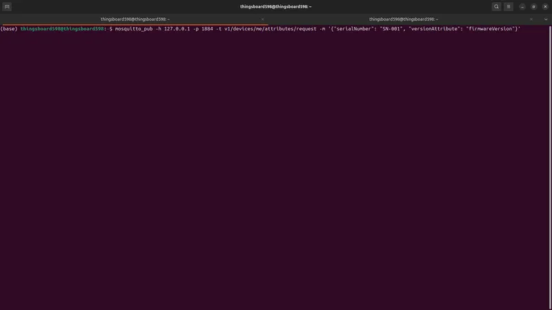 Attribute request result in ThingsBoard