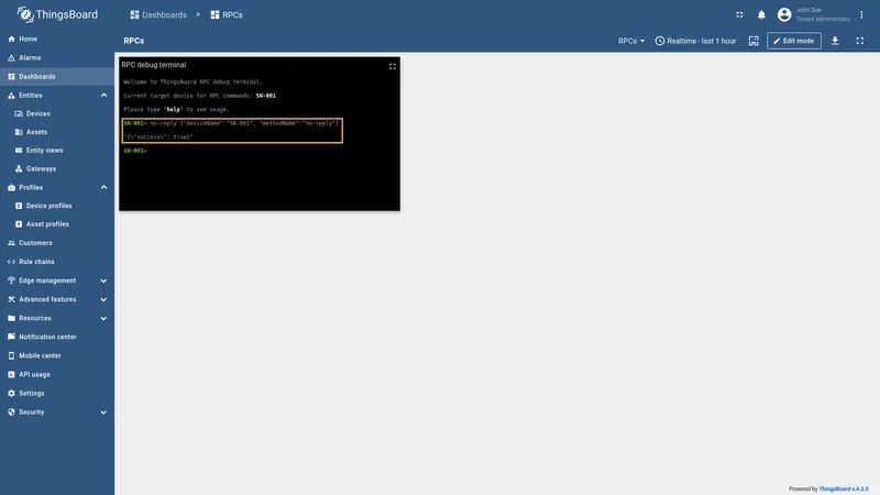 One Way RPC no-reply result