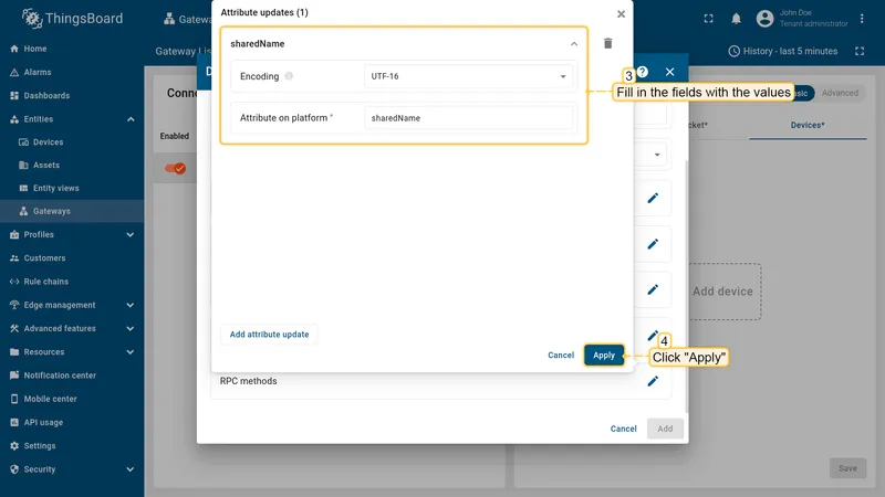 Configure encoding and attribute name