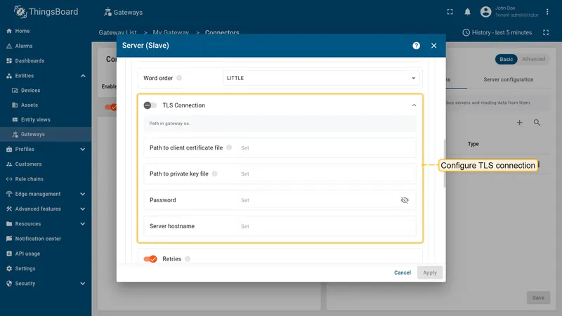 TLS connection