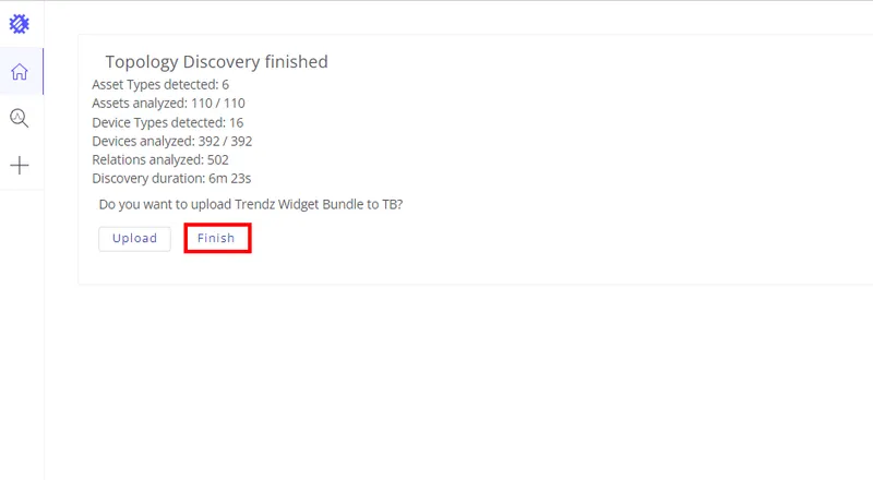Topology discovery finished