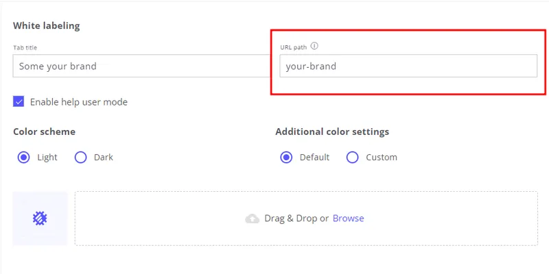 URL path setting on self-managed Trendz installation