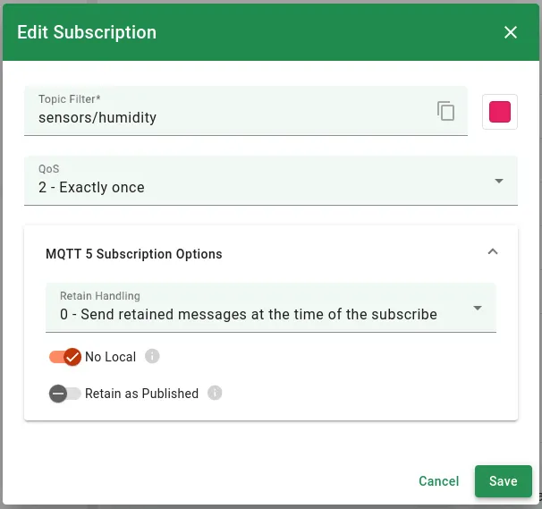Make changes and click Save