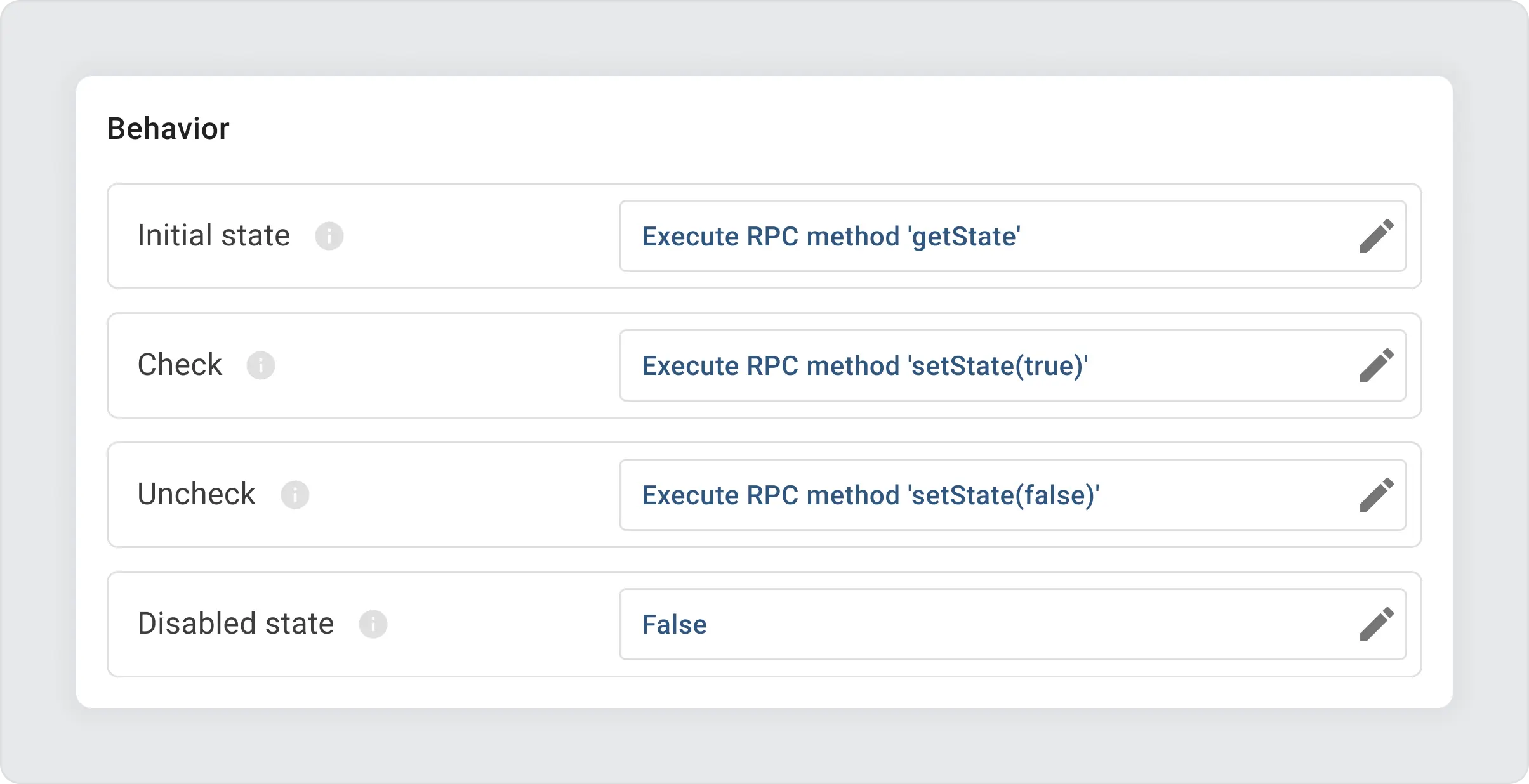 Thingsboard form with four fields