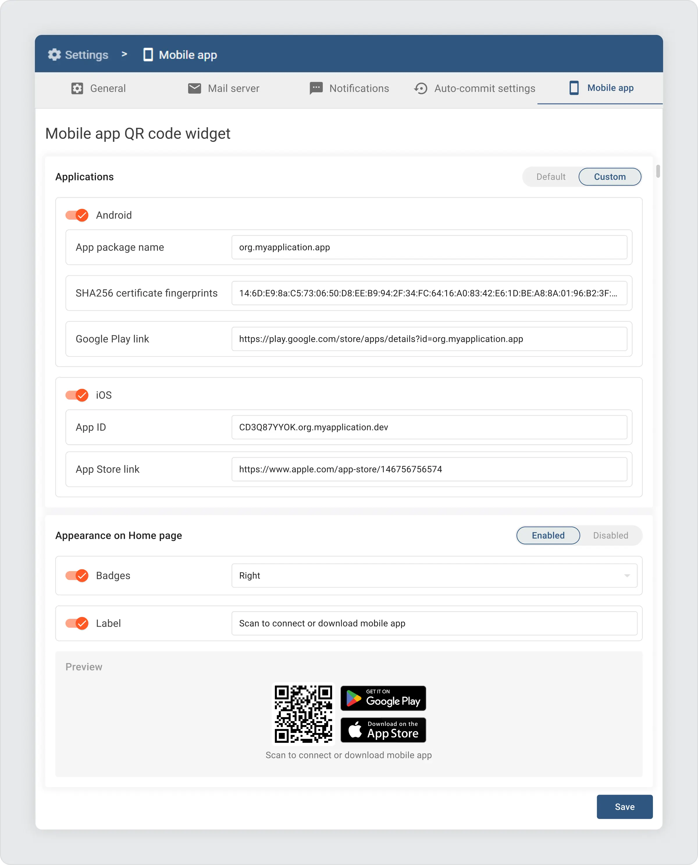 QR code generation feature in ThingsBoard 3.7