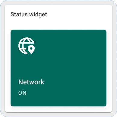 Thingsboard network status widget