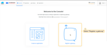 Select the "Register a gateway".