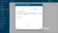 A window will open where you can check the device's connection to ThingsBoard. This step is optional. Close this window;