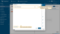 Collapse the recently added "frequency" attribute, and click "Add attribute" button to add another attribute;