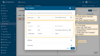 Provide the following fields in the opened model window: Device node, Device name and Profile name (all of them can be [path](#path-types) or [identifier](#identifier-types)).