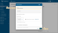 Input dashboard name. For example, "My New Dashboard". Click "Add" to add the dashboard;