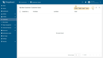 Click the "Add user" icon in the top right corner of the table;