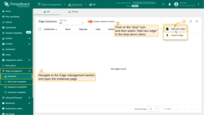 Sign in to your ThingsBoard PE instance and navigate to the "Edge Management" section -> "Instances" page. Click the "+" icon in the top right corner and select "Add new edge".