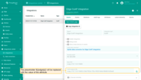 In the "<b>Integration details</b>" window placeholder <b>${{edgeIP}}</b> will be replaced with the value of the attribute.