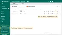 To view the assigned <b>Rule Chain</b> configurations, click the <b>"Manage edge rule chains"</b> button.
