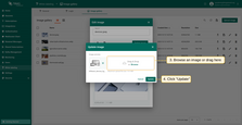 Select a new image or simply drag it here and click the "Update" button;