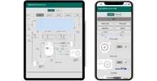 This view demonstrates the flexibility of the dashboard, allowing you to manage and monitor the swimming pool high-performance SCADA system across different devices, including tablets and smartphones.