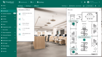 Office A plan: The floor plan displays the devices placed within it.