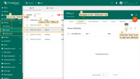 Go to the "Assets" page and click on the "Office A" to open its details. Navigate to the "Attributes" tab and click the "plus" icon to add a new attribute;