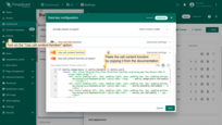 Turn on the "Use cell content function" option. Insert the function from the documentation into the corresponding field. This function will combine several telemetry columns into one for a single device. Then click "Save";